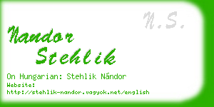 nandor stehlik business card